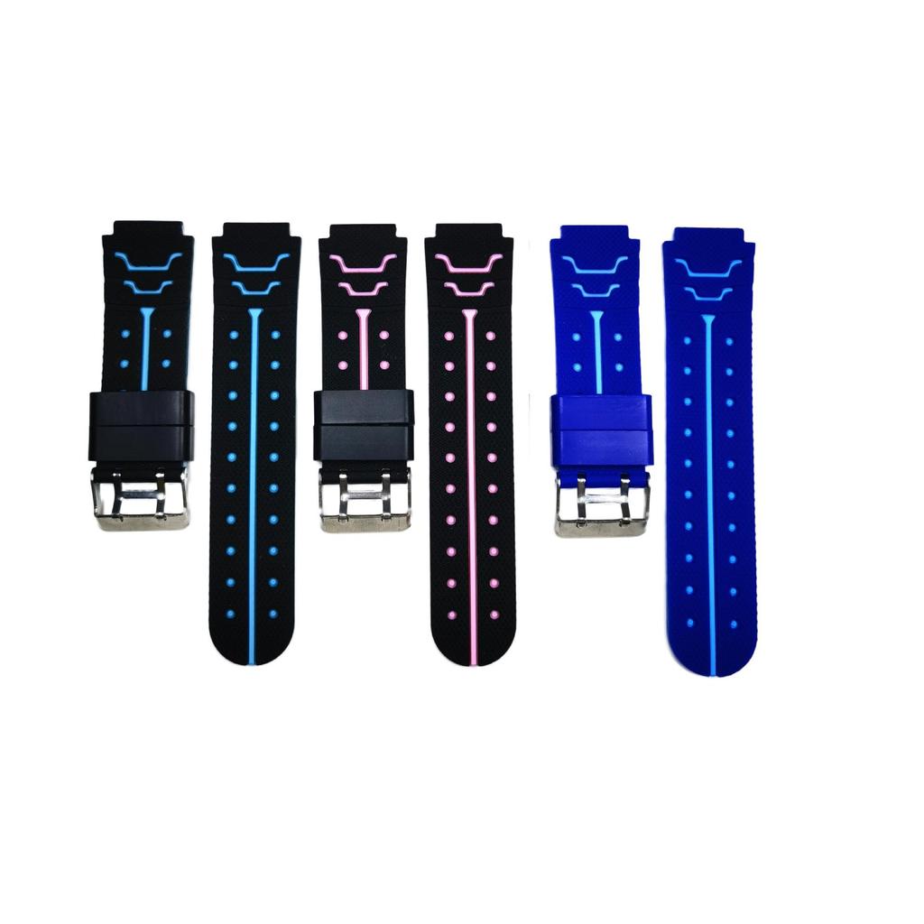 Kids' Silicone Smartwatch Strap, Universal Y-Shaped, Two-Color, 16mm Interface