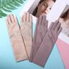 Driving Gloves UV Protection Sunscreen Ice Silk Mittens Women's Flower Gloves Sun Protection Cover
