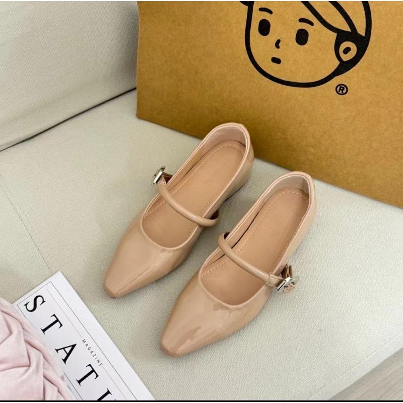 Nude innere Höhenerhöhung spitz zulaufende kleine innere Höhenerhöhung einzelne Schuhe Damen neue leichte Mundschuhe vielseitige Pendler einzelne Schuhe