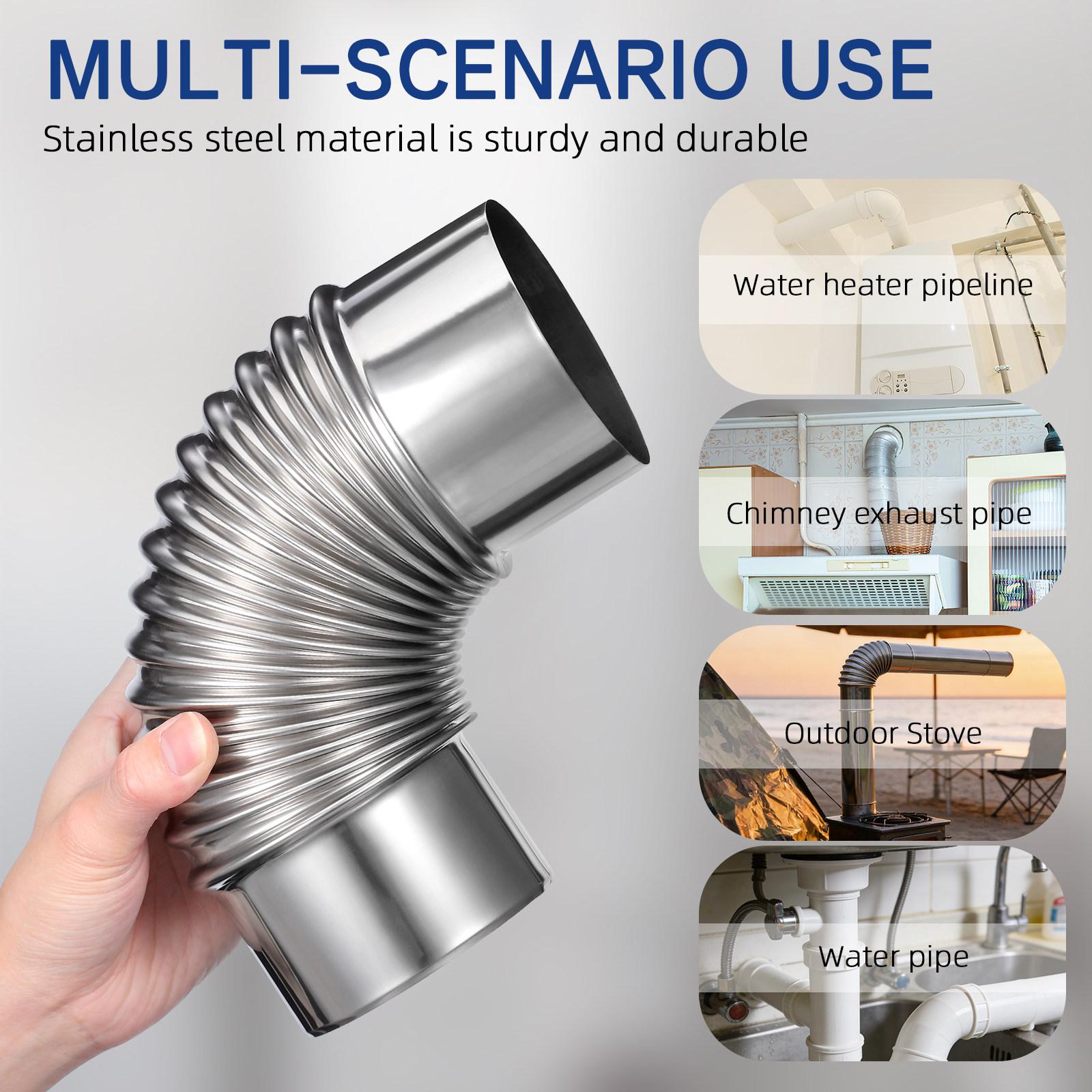

90° Chimney Flue Exhaust Elbow Pipe Elbowcopper Stainless Steel Fitting Adapter China Mainland