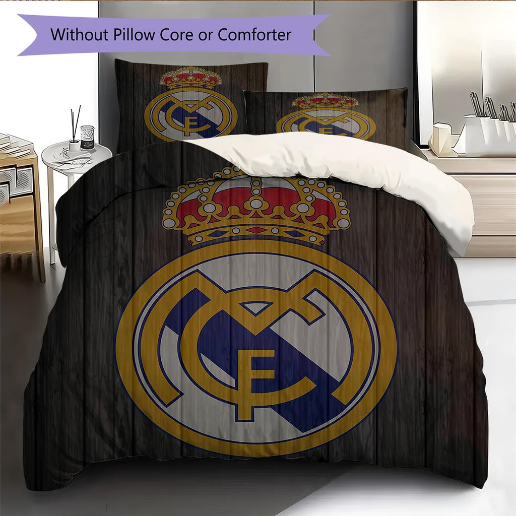 Madrid Pattern Bedding Home Decoration Birthday Gift (1 * duvet cover + 2 * pillowcase, without core)