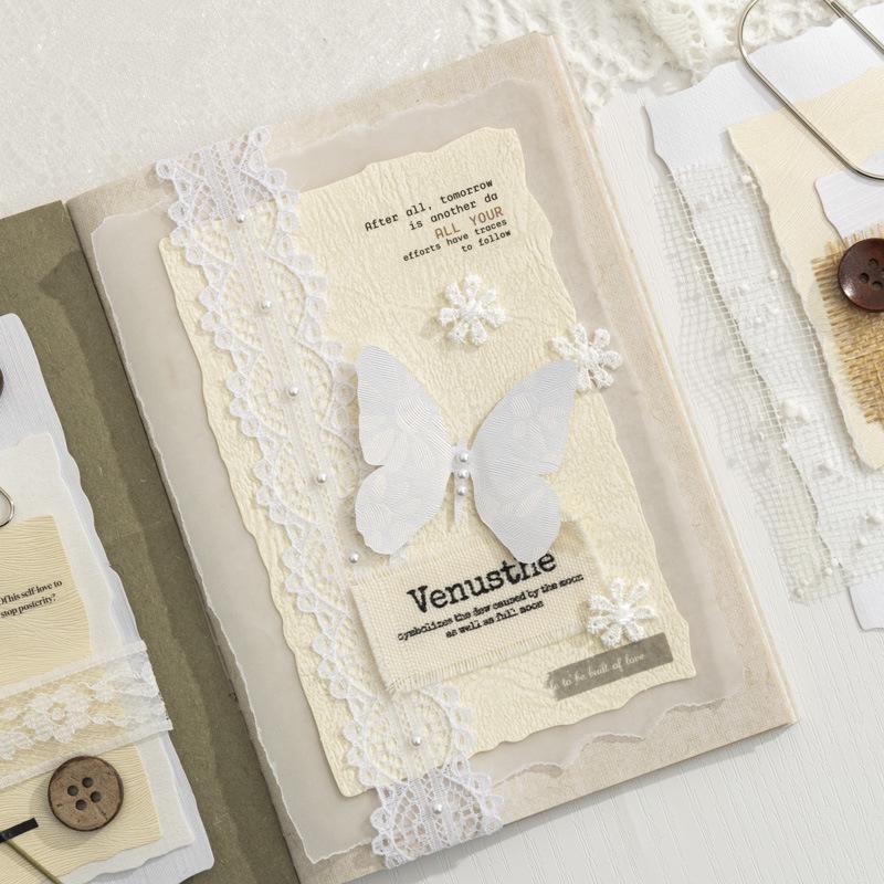 White Gentle Series Journal Collage Base Paper by Ketchup Girl
