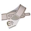 Rivet Studded Belt for Women Men Unisex Vintage Punk Cincher Belt for Jeans Pants Teens Decorative PU Leather Waistband
