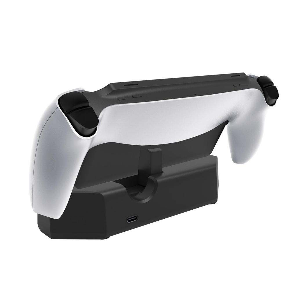 XBERSTAR for Sony PlayStation Portal Controller Charging Charging PS5 Portal Game Console Type C Charging Dock Base Stand, Dock, Charger, (Black)
