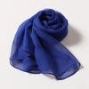 Fashion Chiffon Women Scarf Thin Solid Color Long Shawls and Wraps Soft Breathable Beach Sunscreen Hijab