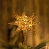 Christmas Tree Topper Star Warm White Holiday Light LED Lighted Star Topper Easy Installation Xmas Decoration for Indoor Trees