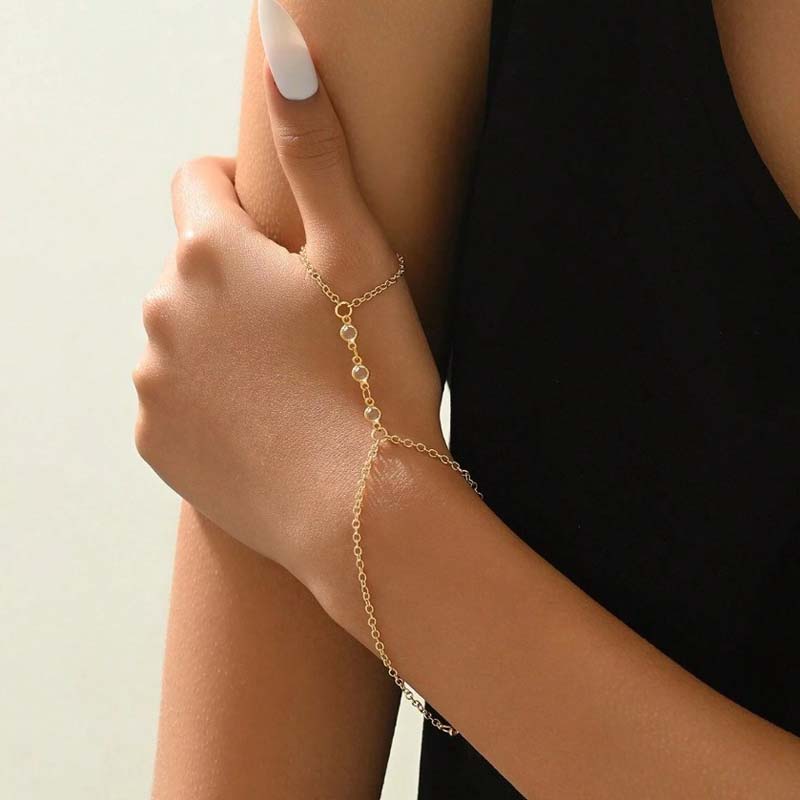 

Модные металлические браслеты-кольца с крестом из имитации циркона для женщин, простые золотистые кристальные регулируемые браслеты, циркон