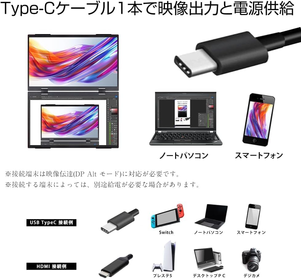 WINTEN Dual Monitor Gaming Monitor Mobile Monitor External Display 1080P FullHD IPS Panel Stand Speakers Compatible with 15.6-inch 2-Screen Non-Glare