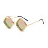 Vintage Steampunk Unisex Sunglasses Luxury Designer Punk Glasses Rhombus Alloy Frame Shades for Men and Women