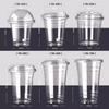 ZISIZ PET Disposable Cold Drink & Coffee Cups with Lids