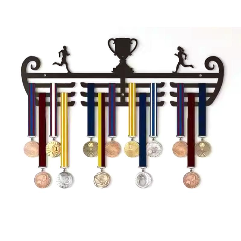 Factory Direct Custom Large Wall Hanger Metal Medal Display Rack for Bulk Medals & Awards Storage