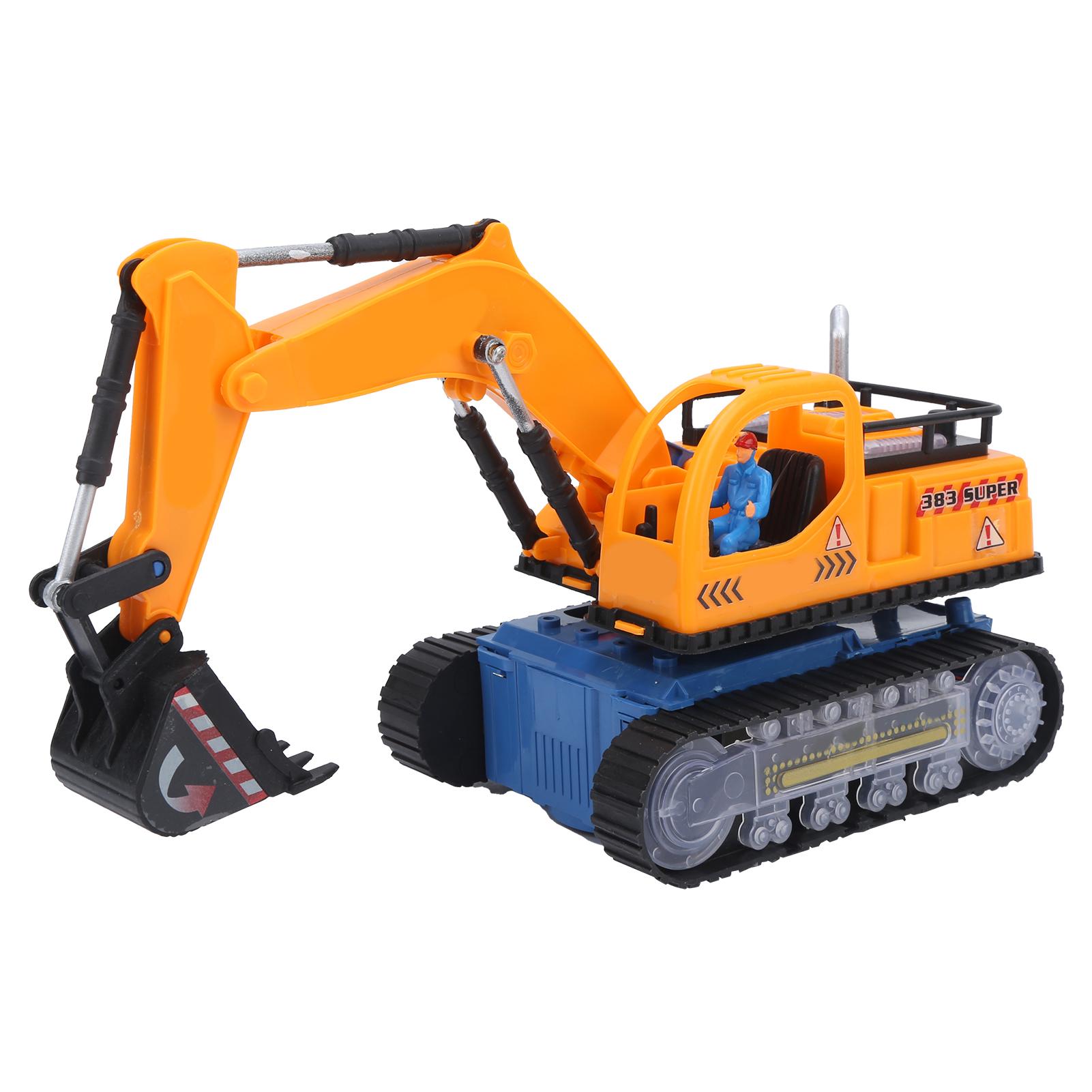 Kids Plastic Excavator Toy Battery Powered Electric Excavator Toy Construction Tractor