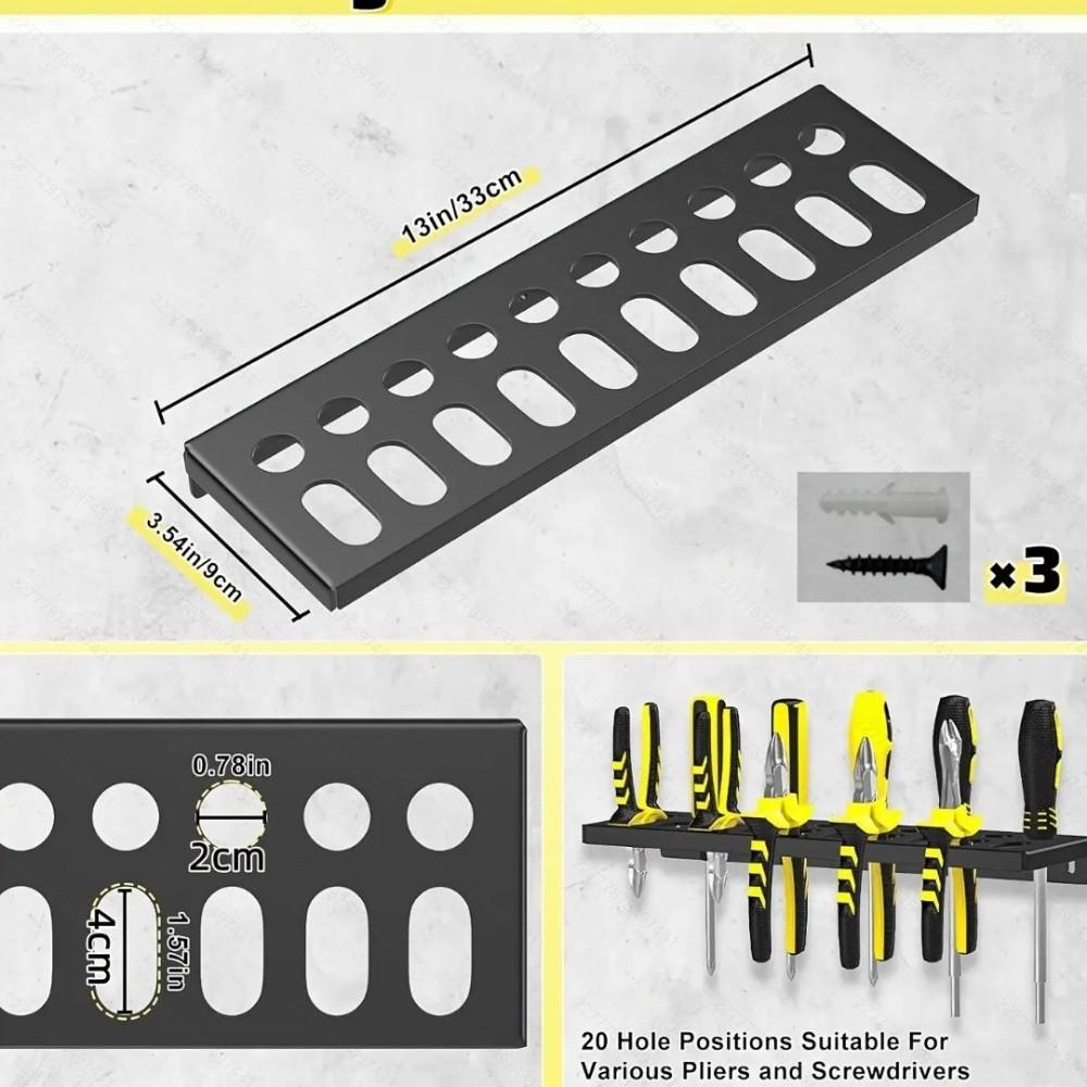 Rustproof Screwdriver Organizer Tool Storage Rack  for Garden Garage Workshop Tool Chest Workbench