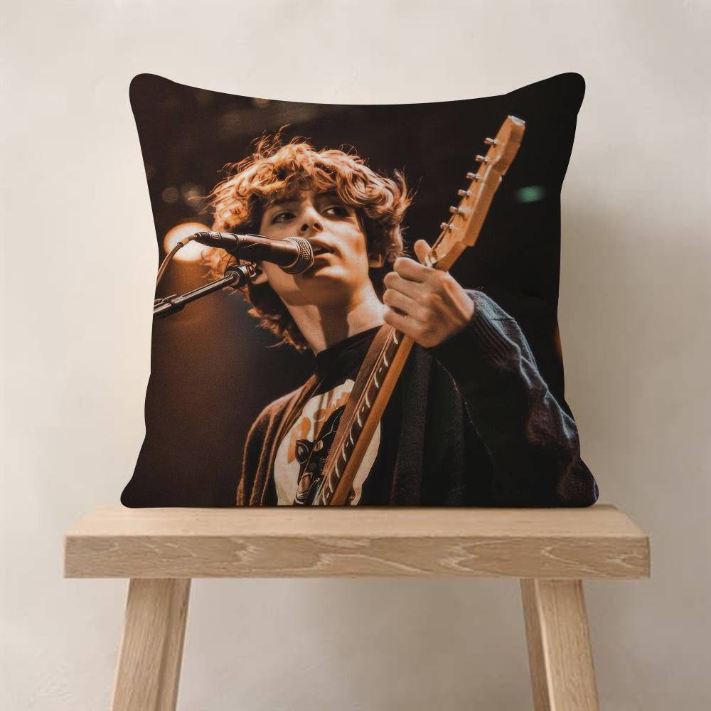 Actor F-Finn Cool Wolfhard Cushion Cover Car Throw Pillow Case For Sofa Car Christmas Gift Peach skin 18*18(CM)-1Pcs