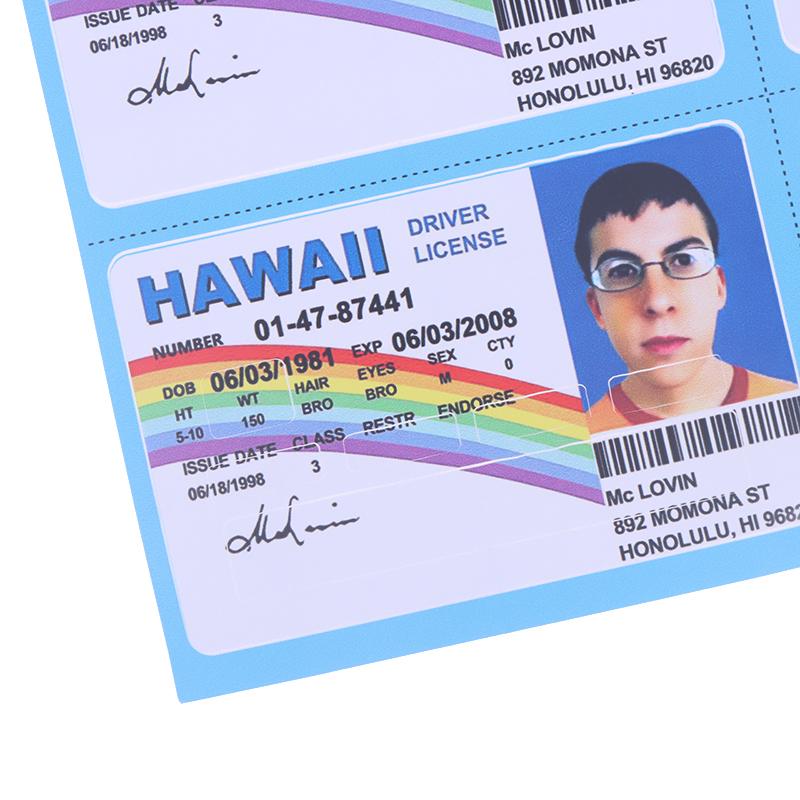 1/4 Pcs Mclovin Bank Credit Cards Bus Pass Stickers Cool Decoration Waterproof Card Driver'S License Credit Card Sticker