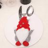 Doll Cartoon Faceless Cutlery Set Festive Christmas Table Props Dressing