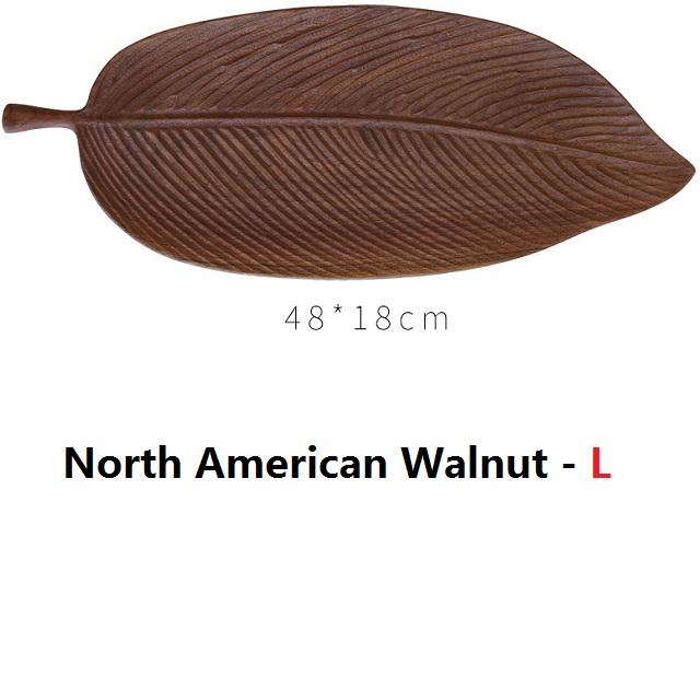 Wooden Leaf Shape Decorative Tray For Coffee Table Decor Vanity Organiser Counter Top Kitchen Ring Dish Holder Refreshment Tray Quality