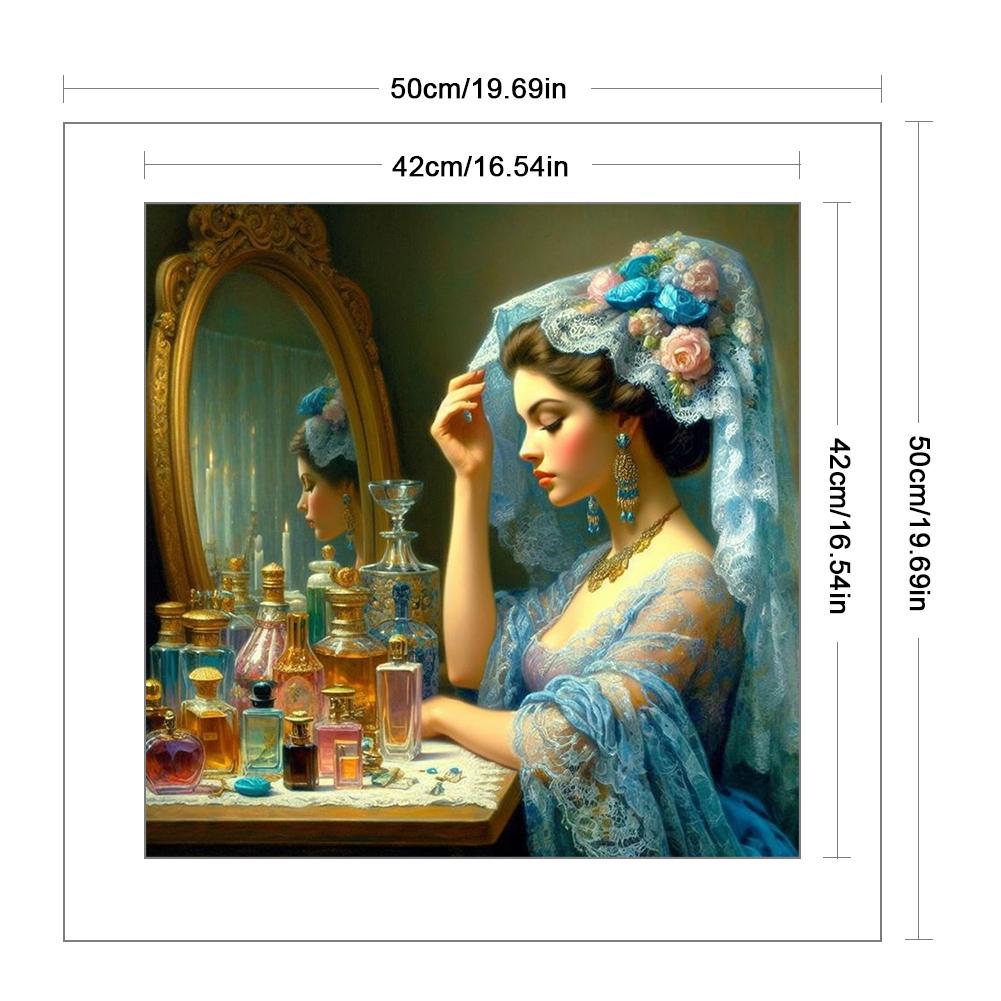 Πλήρες κέντημα Οικολογικό βαμβακερό νήμα 11CT Printed Girl Cross Stitch Kit Art