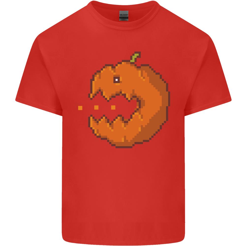 Retro Video Games Halloween Pumpkin Funny Unisexs Cotton TShirt Tee Top S