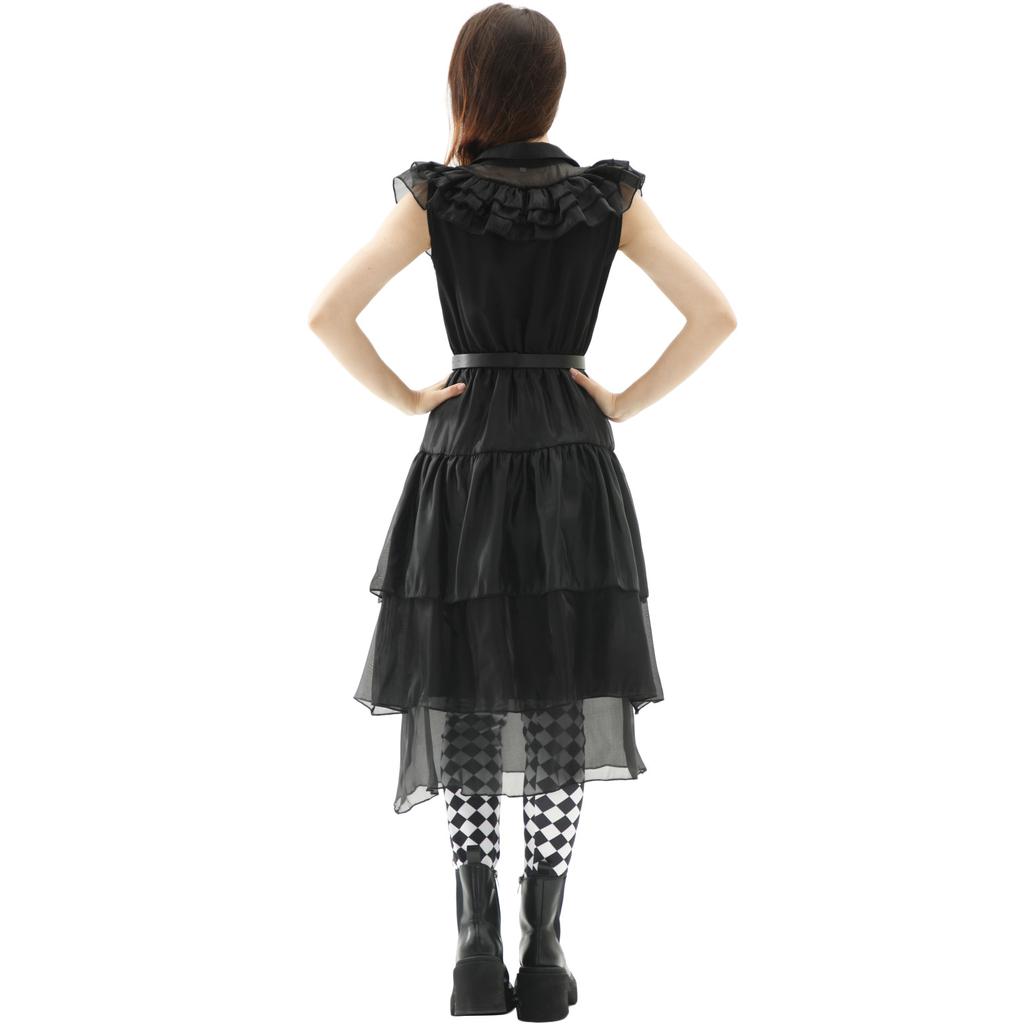 Wednesday gauze dress, Adams cospay, punk, Halloween costume