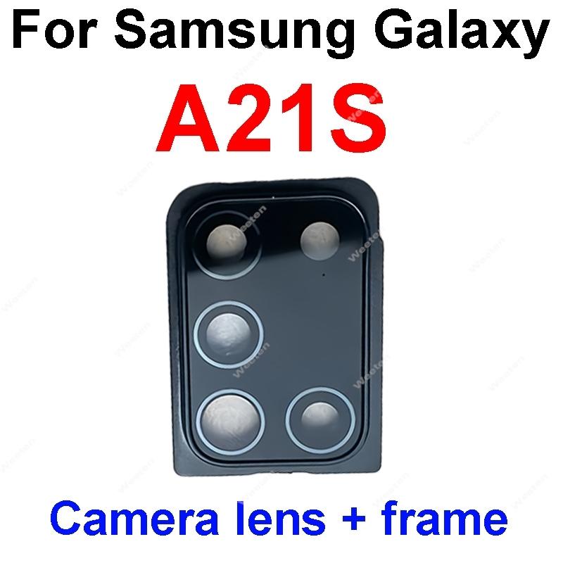 Use For Samsung Galaxy A21 A21S A31 A41 A51 A71 SM-A215U A217F A315F A415F A715F Cell Phone Back Camera Glass Holder Frame Parts