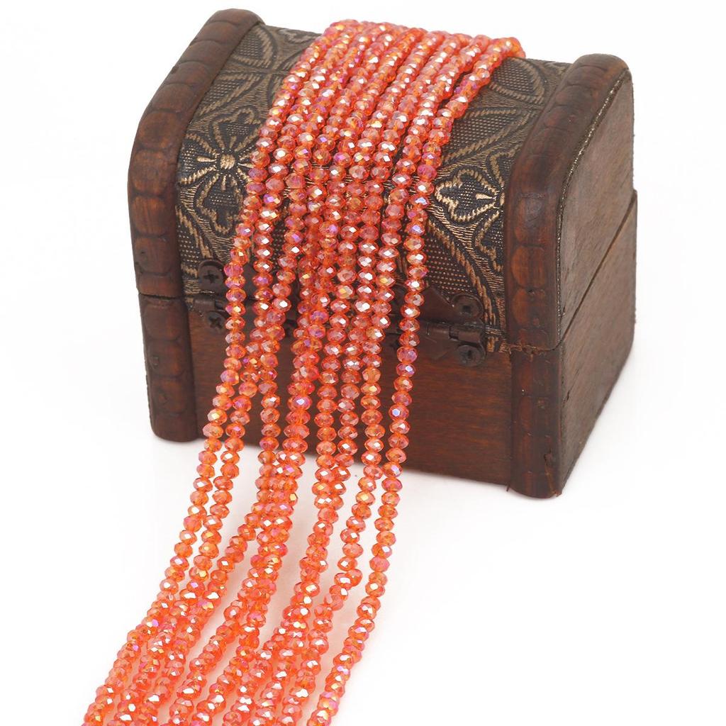 Kristall-Abakus-Perlen, 3 mm, Material zur Herstellung von Glasarmbändern zum Selbermachen