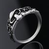 Trendy Retro Mushroom Star Ring Stainless Steel Fashion Jewelry for Women Men