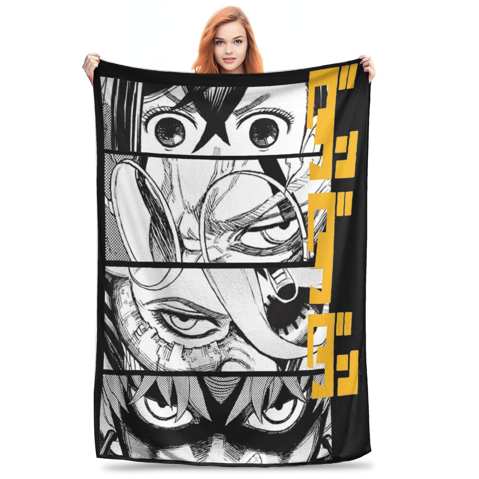 

Дандадан Аниме Глаза W Кадзи Одеяло Разных размеров Мягкий Пушистый Плюшевый Прохладный Манга Плед для Дивана, Дивана и Кровати 30x40in