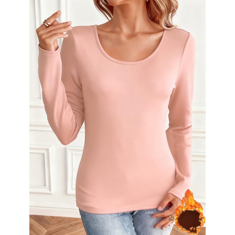 New Slim-fit Long-sleeved T-shirt, Winter and Autumn Thick-fabric Base Layer Top, Sexy Top
