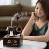 Retro Disc Bluetooth Aroma Diffusor: Drehendes Wassertropfen-Design, Hohe Nebelausgabe, Holzmaser-Oberfläche, Haushalts-Schreibtisch-Luftbefeuchter