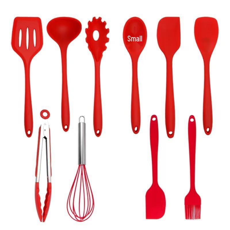 Black Silicone 10-Piece Kitchen Utensil Set