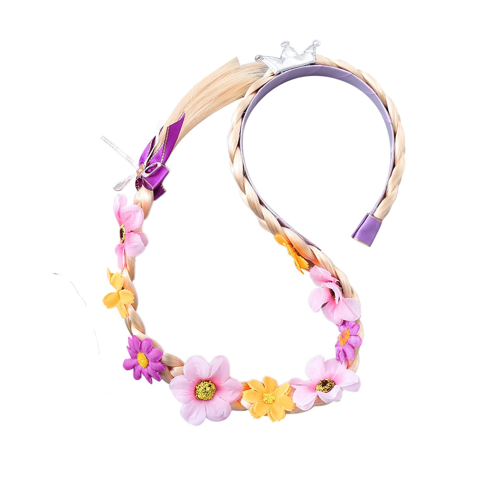 Mirhua Rapunzel Merchandise (Purple) Rapunzel Toy, Princess Toy, Rapunzel Dress, Girls Costume Accessories, Blonde Hair Props, Birthday Hair Props,