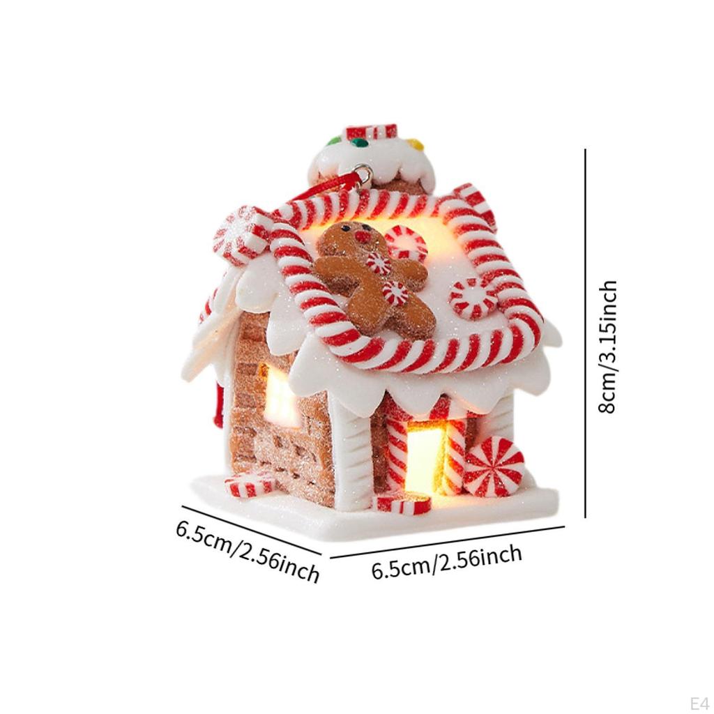 Illuminated Christmas House Figure Pendant, Hanging Decoration, Tree