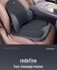 Electric Massage Lumbar Support Pillow - Memory Foam Car Seat Cushion with Remote Control.