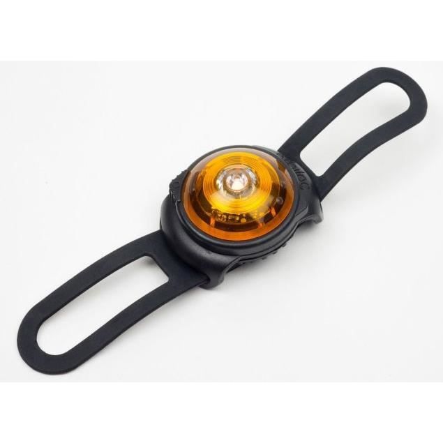 Lumière de sécurité - orbiloc - jaune - led - fixation collier - visible jusqu'à 5 km