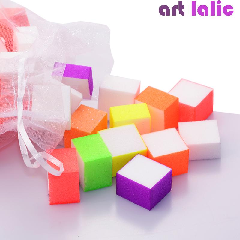 

60 шт. мини-нерегулярная пилочка для ногтей, красочная шлифовальная губка, шлифовка, полировка, маникюрный салон