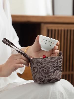 Cotton Cloth Bag, Storage Bag, Master Cup, Portable and Portable Small Tea Cup Bag, Cloth Bag, Bundle Pocket, Travel Cover