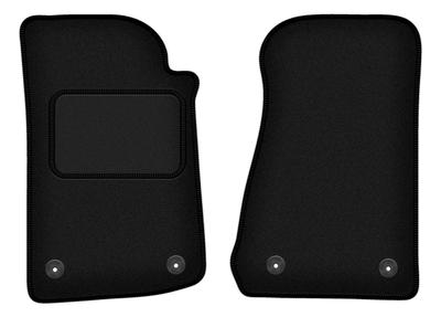 Black Front Floor Mats For: Jeep Wrangler JL 2 Doors (2017-)