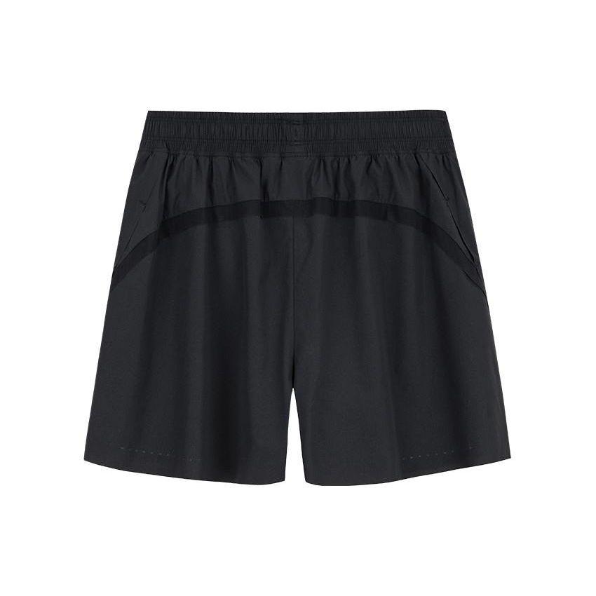 Anta Running Series Solid Color Mid Waist Comfortable Versatile Straight Casual Shorts Women Shorts Black 162425510-1