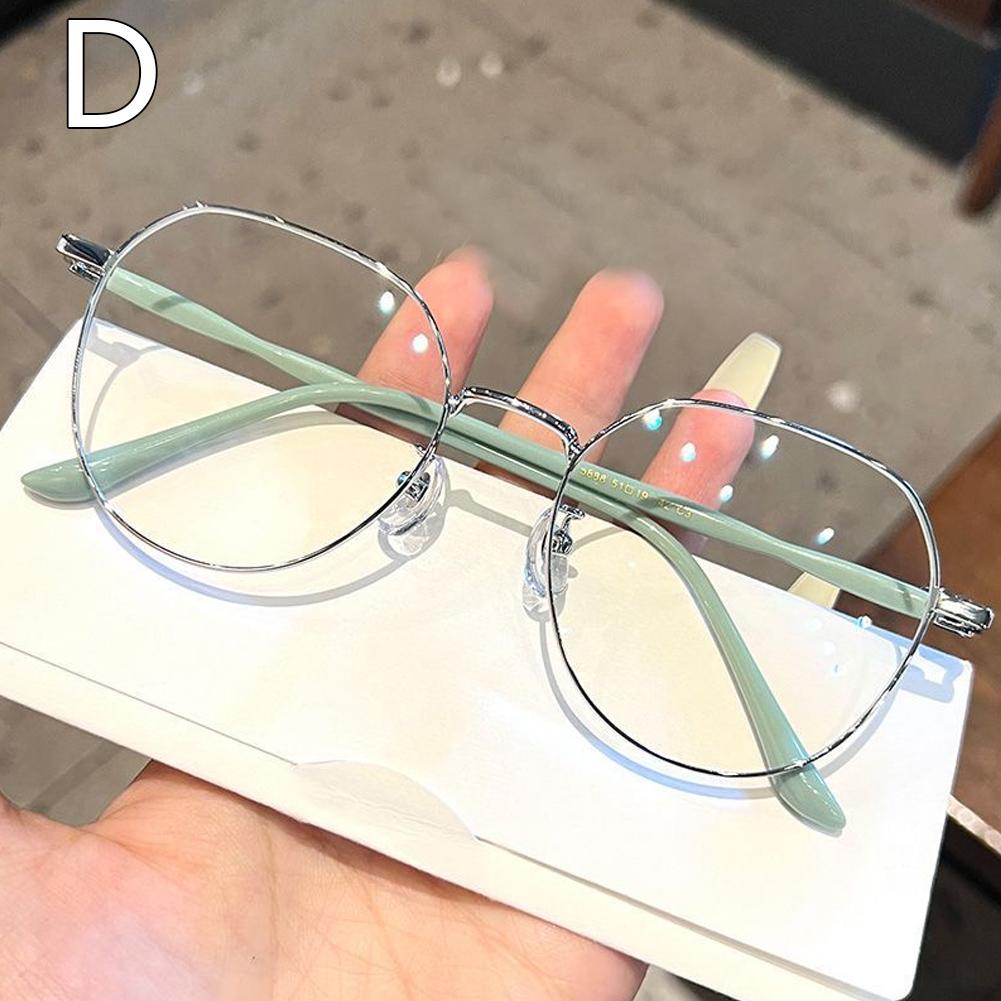 Modische Damenbrille Legierung Beliebte Quadratische Brille Ultraleicht Trendig Koreanisch Transparentes Gestell Metallbrille