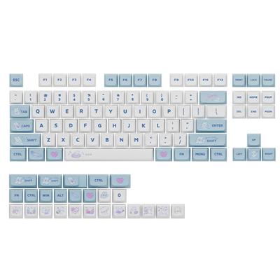 Conjunto de Teclas 138 Teclas Perfil XDA PBT Sublimação por Cor para Teclado Mecânico Gamer - Teclado MX hes