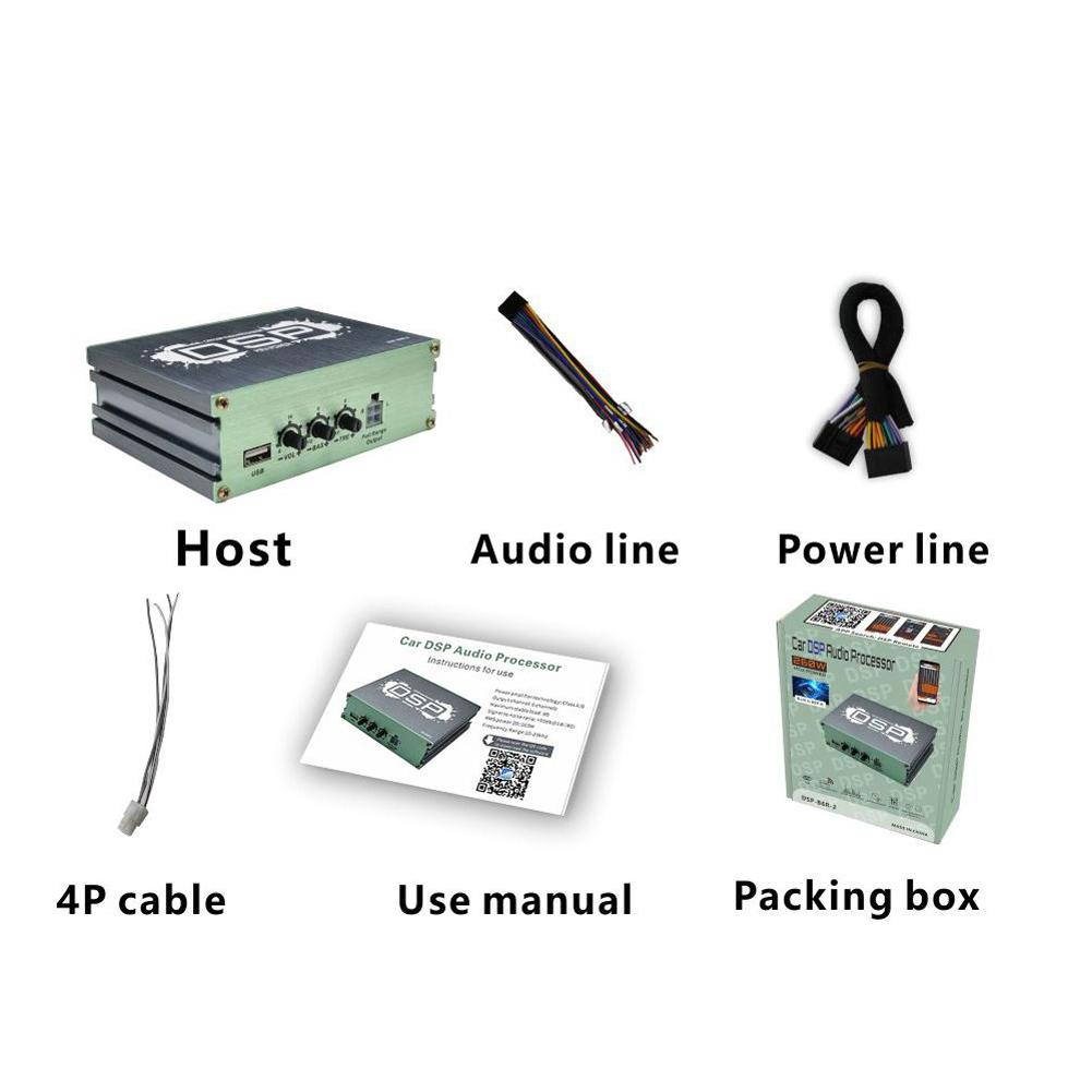 DSP Car Equalizer Support APP Control Navigation Sound Quality Enhancement Effect 6-Channel Output for Car Audio Enhancement