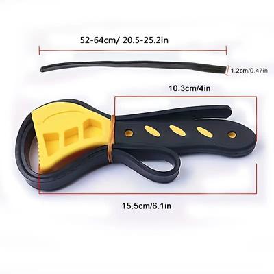 1Pcs 6inch Belt Wrench Oil Filter Puller Strap Spanner Chain Wrench Strap Opener, Adjustable Disassembly Tool
