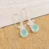 Aqua Chalcedon Handgefertigter Edelsteinschmuck, 925 Sterling Silber Ohrringe Unikat Design Schmuck, Für Frauen