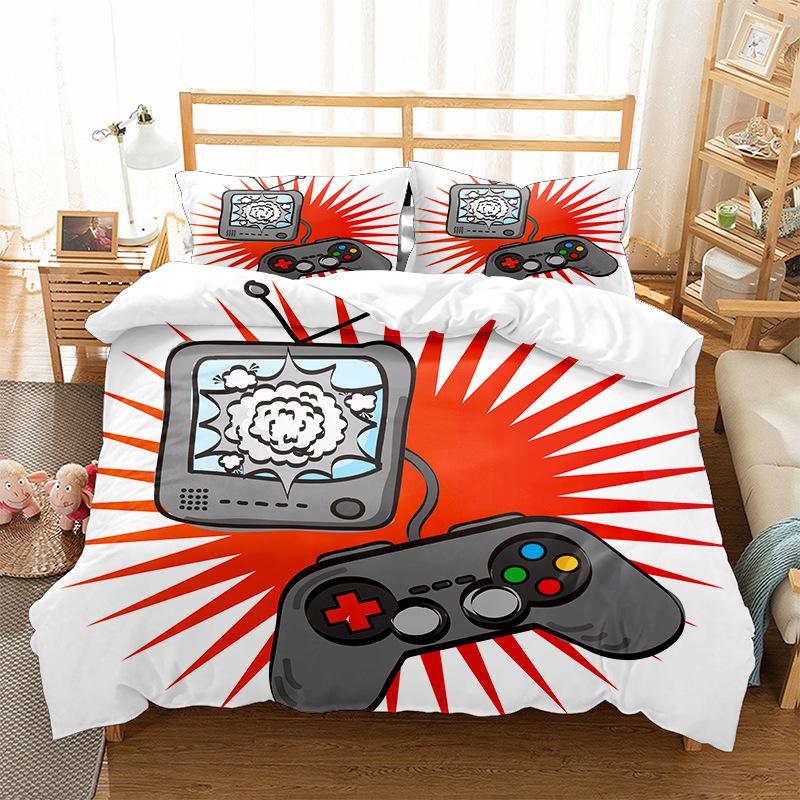 

Комплект постельного белья из трех предметов с цифровой печатью, простыня, наволочки 70 * 133