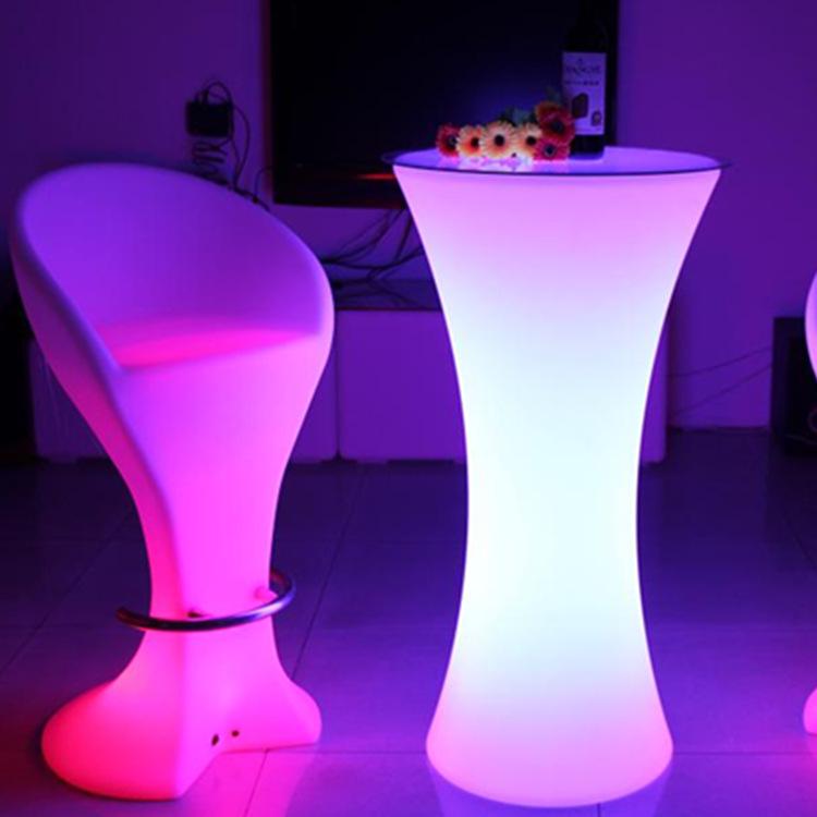 LED Illuminated High Table & Chairs Set - Nightclub Furniture