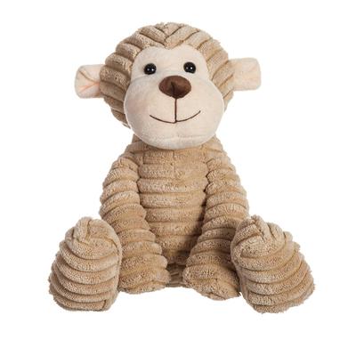 Brinquedo de Pelúcia Macaco de Veludo Cotelê Cordeiro Damasco para Crianças, Macio e Fofo, Macaco de Veludo Cotelê Fofo para Meninas e Meninos, 23cm