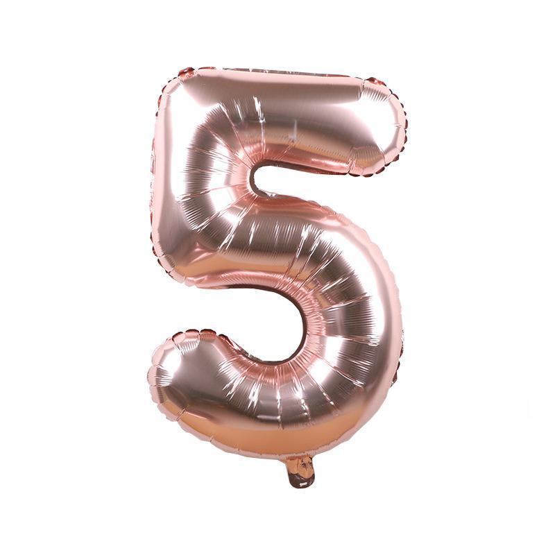 32 Inch Digital Aluminum Film Balloon, Medium Digital Gold Silver Red Black Gradual Change Color Birthday Decoration Wedding Party Balloon