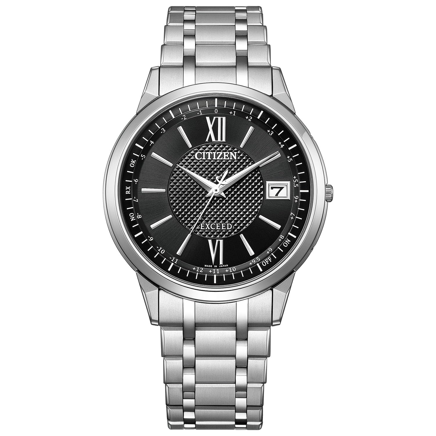

Водонепроникний темно-срібний радіогодинник Exceed Light Powered Eco Drive [Citizen] CB1140-61E для чоловіків