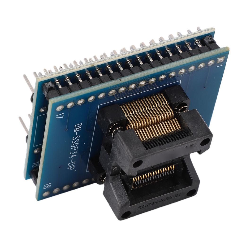 SSOP34 To DIP34 IC Programmer Adapter Test Socket Pitch 0.65mm Support for SSOP28 SSOP24 SSOP20 SSOP16 SSOP14